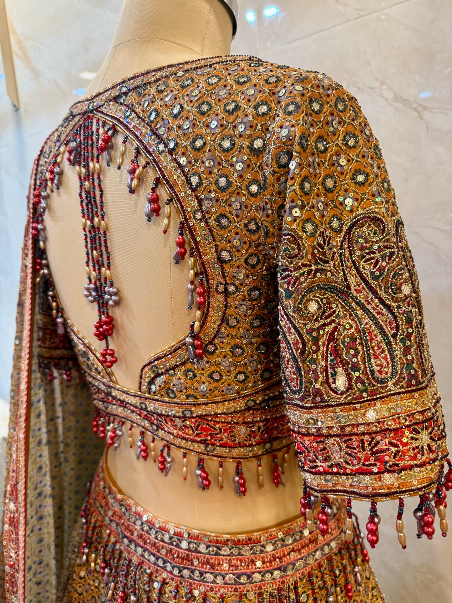 Golden-Yellow Silk Lehenga Set
