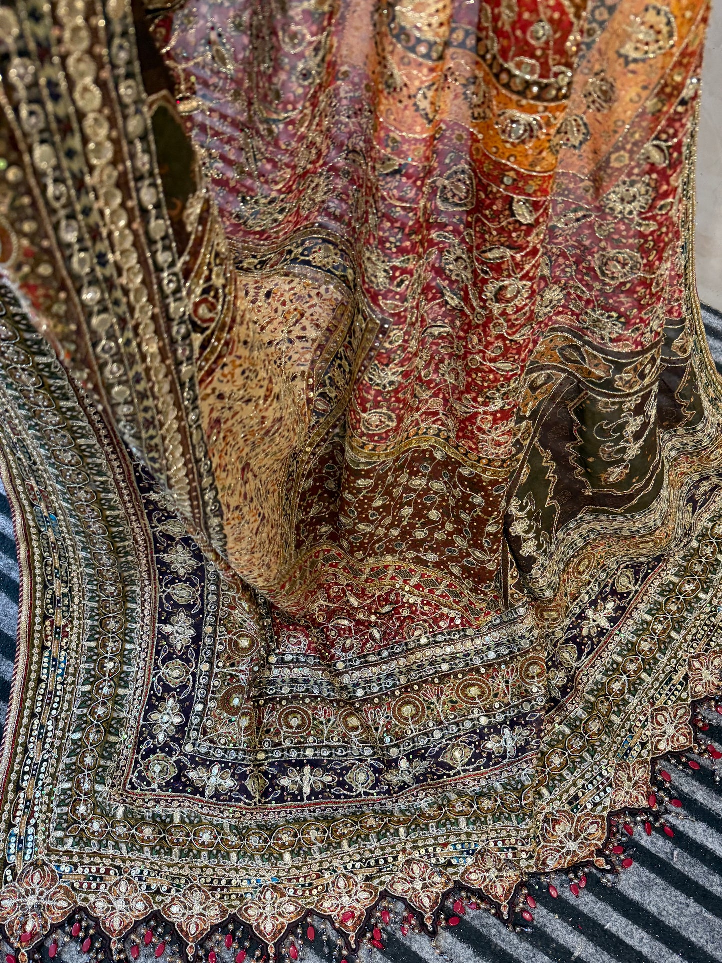 Green Multicolor Georgette Saree