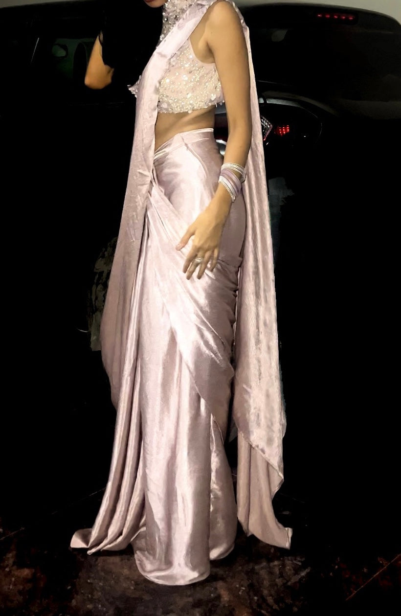 Mauve Draped Saree