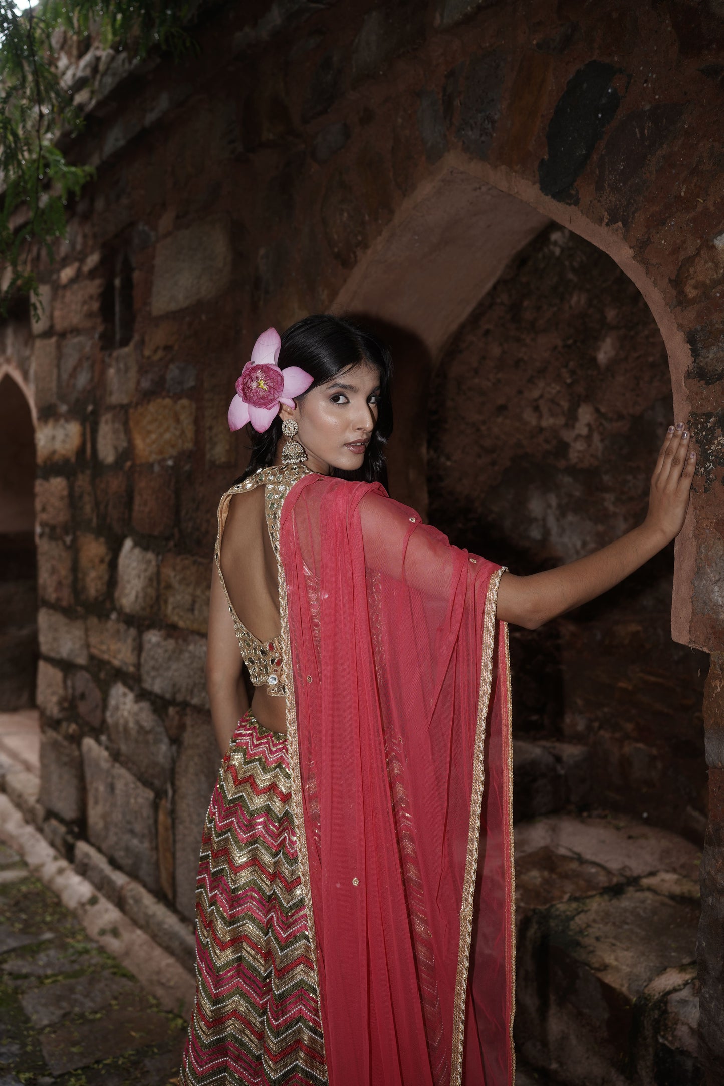 Pearl & Kathdana Embroidered Multicolor Lehenga Set