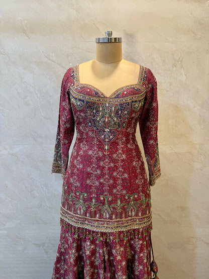 Pink Sharara Set