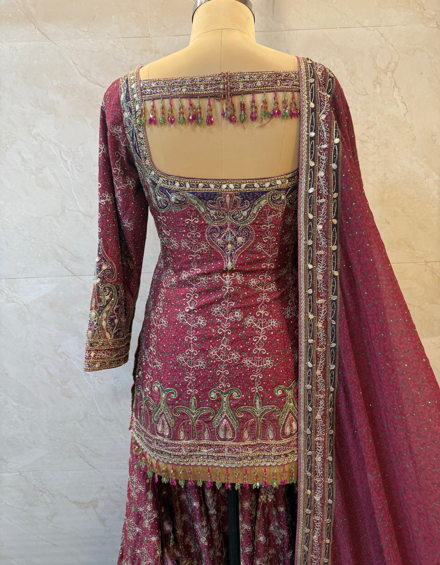 Pink Sharara Set