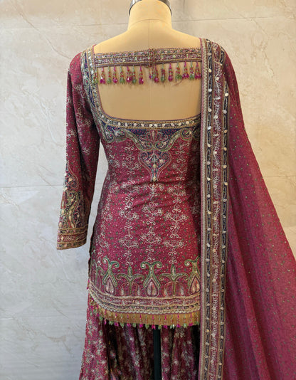 Pink Sharara Set