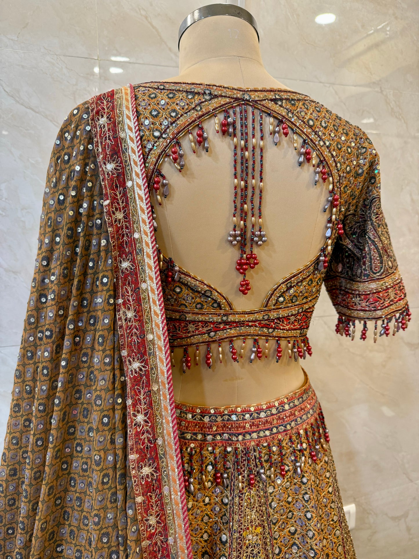 Golden-Yellow Silk Lehenga Set