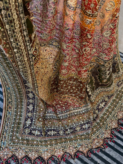 Green Multicolor Georgette Saree